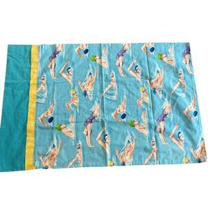 Swimmers in the Swimming Pool Pillowcase Swimmers Sports Novelty Cotton Standard